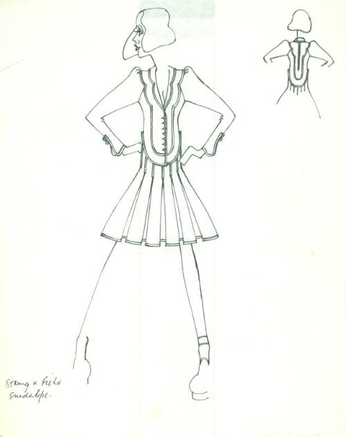 Drawing of Jacket and Skirt for Strong & Fisher Promotion