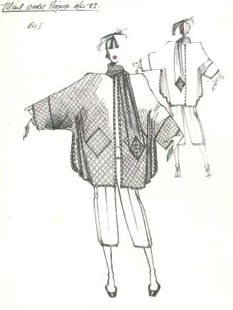 Drawing of Coat and Trousers for Autumn/Winter 1983 Mail Order Project