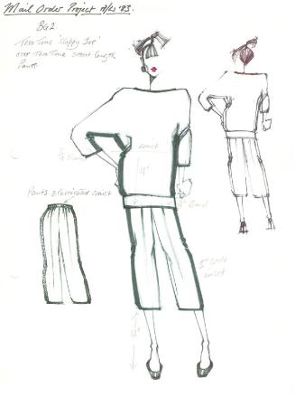 Drawing of Jumper and Trousers for Autumn/Winter 1983 Mail Order Project