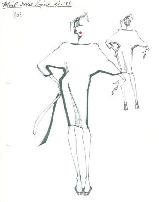 Drawing of Dress for Autumn/Winter 1983 Mail Order Project