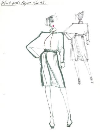 Drawing of Top and Skirt for Autumn/Winter 1983 Mail Order Project