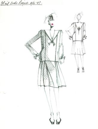 Drawing of Dress for Autumn/Winter 1983 Mail Order Project