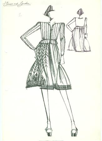 Drawing of Skirt Suit for Homes and Gardens
