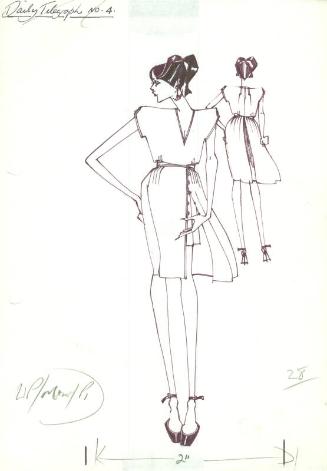 Drawing of Dress for Daily Telegraph Pattern Series