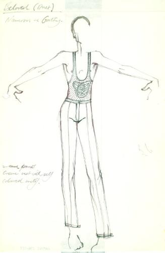 Drawing of Gents Top and Trousers - Possibly Stage Costume