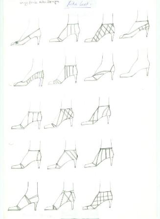 Multidrawing of Shoes and Ankle Boots