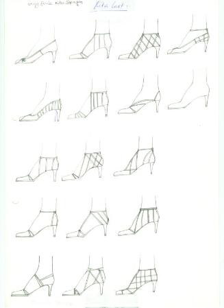 Multidrawing of Shoes and Ankle Boots