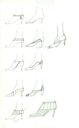 Multidrawing of Shoes and Ankle Boots