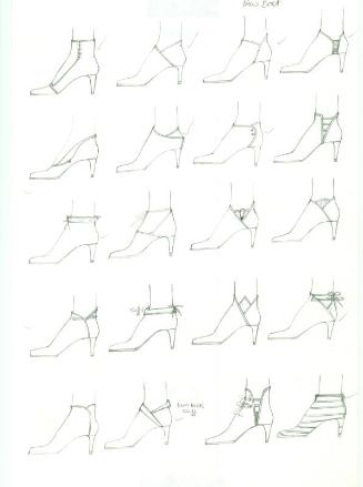 Multidrawing of Ankle Boots