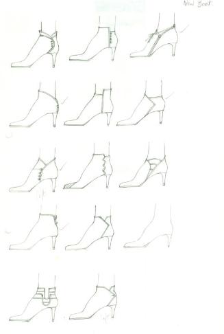 Multidrawing of Ankle Boots