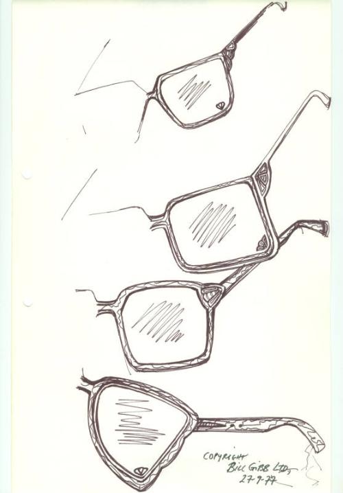 Multidrawing of Spectacle Designs for Michael Jagg