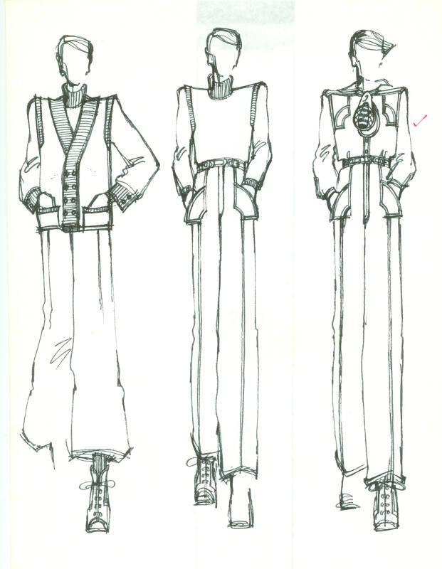 Drawing Gents Outfits, Tops and Trousers