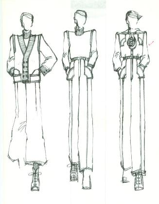 Drawing Gents Outfits, Tops and Trousers
