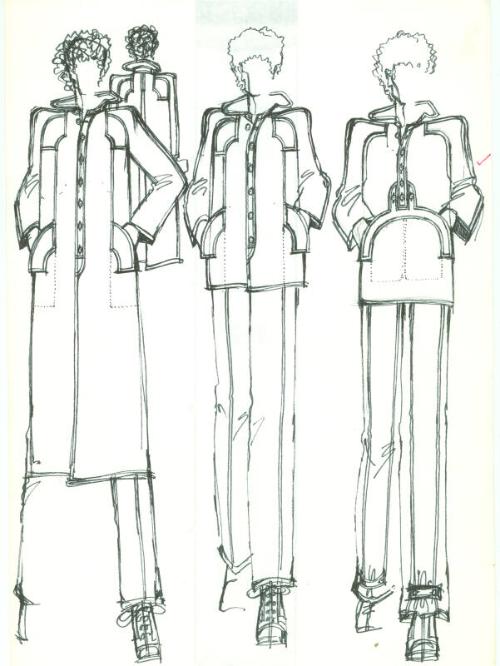 Drawing of Gents Outfits, Jackets, Coat and Trousers