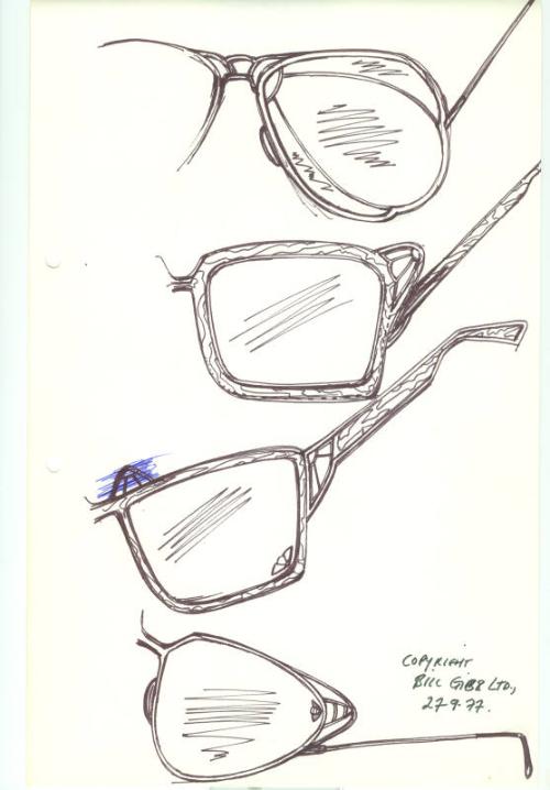 Multidrawing of Spectacle Designs for Michael Jagg