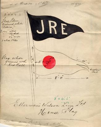 House Flag For The Cargo Steamer Draco Built By Hall Russell In 1922