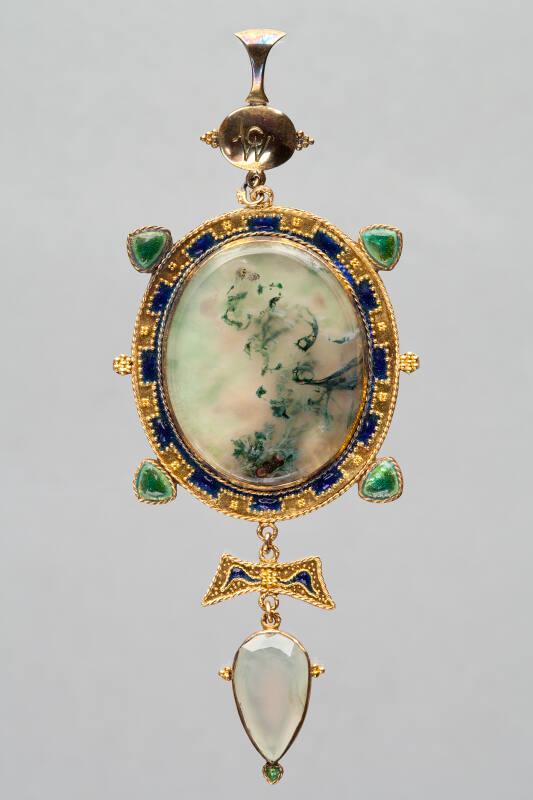 Pendant with Agate and Drop by James Cromar Watt