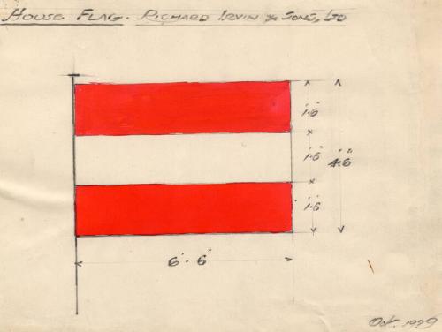 House Flag Of Richard Irvin And Sons Ltd For Use On The Steam Trawlers Ben Roy And Ben Rossal, …
