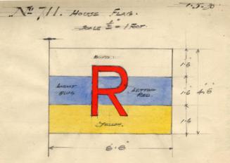 House Flag For Use Aboard The Steam Trawler 'barbara Robb' Built By Hall Russell In 1930