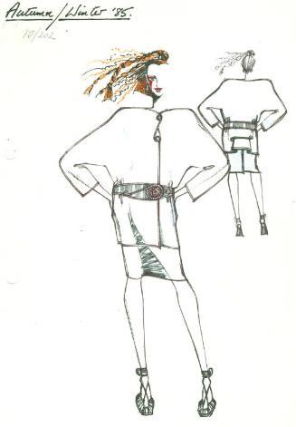 Drawing of Jacket for the Autumn/Winter 1985 Collection