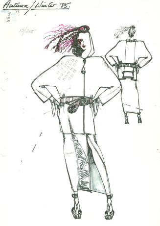 Drawing of Jacket for the Autumn/Winter 1985 Collection