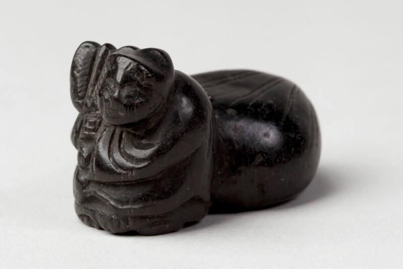 Japanese Crouching Animal/Man Netsuke