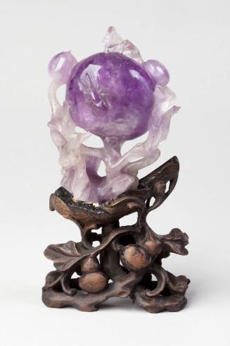Chinese Carved Peach on Stand