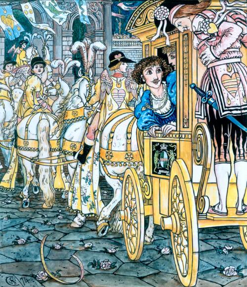 The Wedding Procession - Illustration For "The Frog Prince by Walter Crane