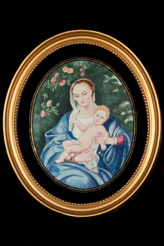 Needlework Madonna Picture