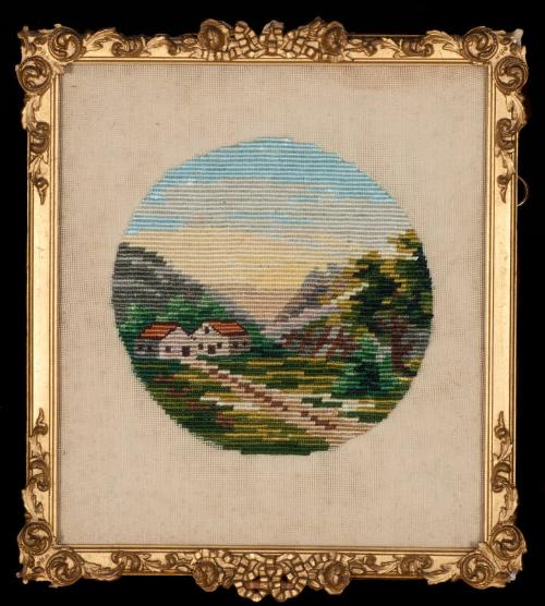 Swiss Scene Needlework Picture