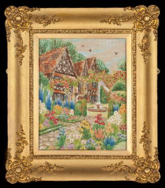 Needlework Garden Scene