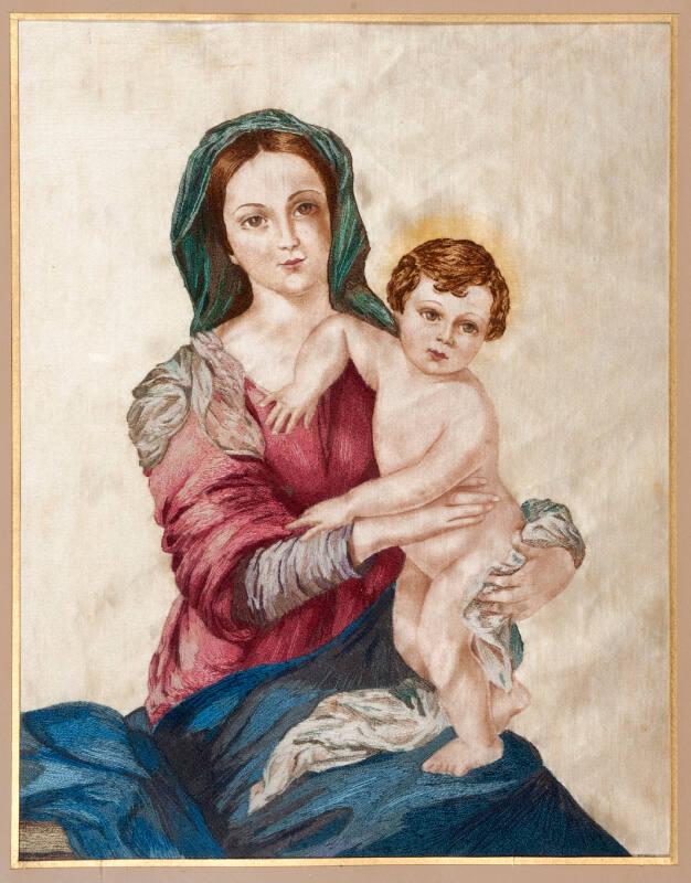 Needlework Madonna And Child