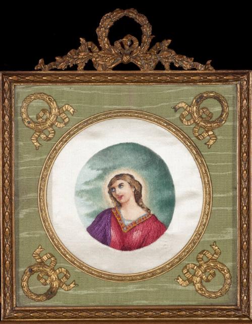 Needlework `Head Of Madonna