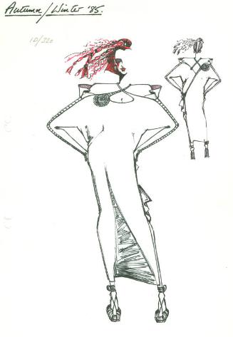 Drawing of Dress for the Autumn/Winter 1985 Collection