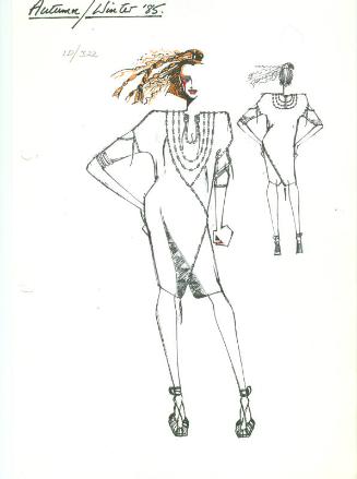 Drawing of Dress for the Autumn/Winter 1985 Collection