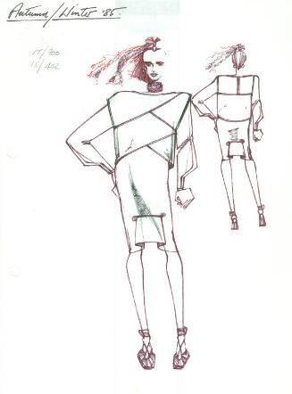 Drawing of Top and Skirt for the Autumn/Winter 1985 Collection