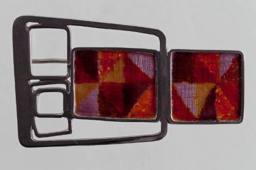 Enamel Brooch (Mexican Blanket Series) by Norman Grant