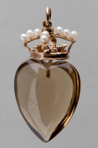 Gold Citrine and Pearl Pendant by Jamieson and Carry