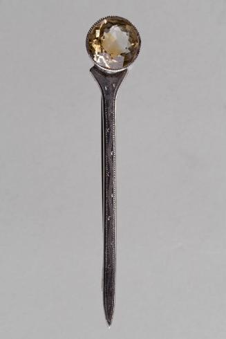 Silver and Citrine Kilt Pin by William Dunningham and Co.
