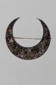 Granite and Silver Crescent Form Brooch by Robert Yule