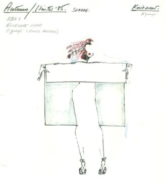 Drawing of Wrap for the Autumn/Winter 1985 Knitwear Collection
