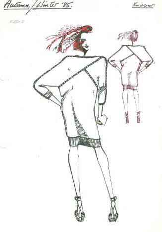 Drawing of Dress for the Autumn/Winter 1985 Knitwear Collection