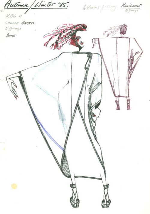 Drawing of Jacket for the Autumn/Winter 1985 Knitting Collection