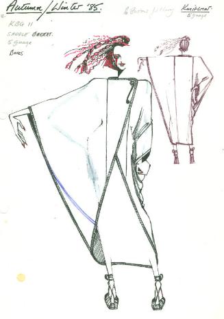 Drawing of Jacket for the Autumn/Winter 1985 Knitting Collection