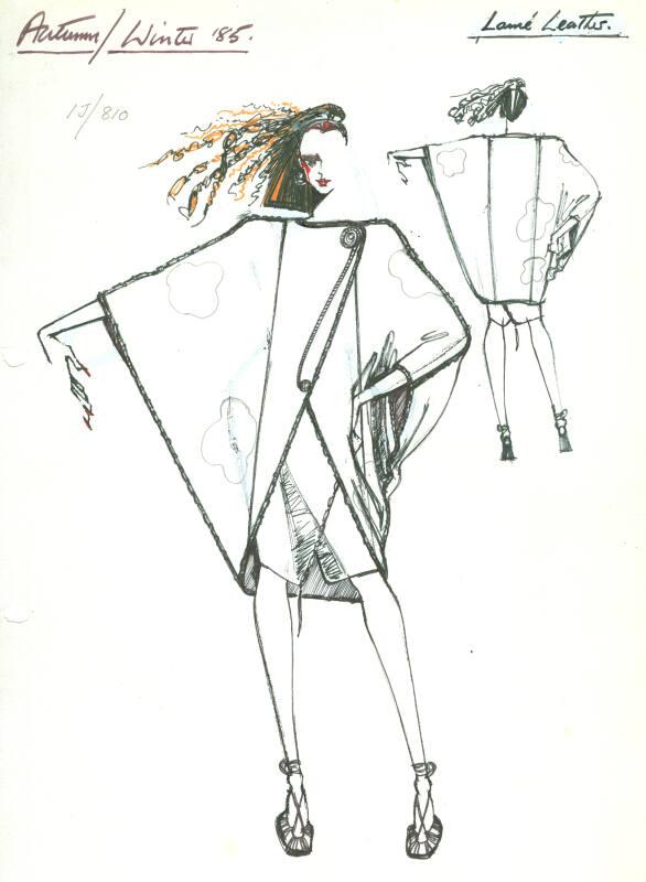 Drawing of Jacket for the Autumn/Winter 1985 Collection