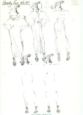 Multidrawing of Dresses, Tops and Trousers for the Autumn/Winter 1985 Collection