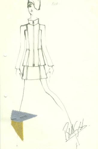 Drawing of Skirt Suit