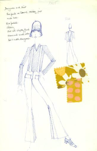 Drawing of Dungarees and Shirt