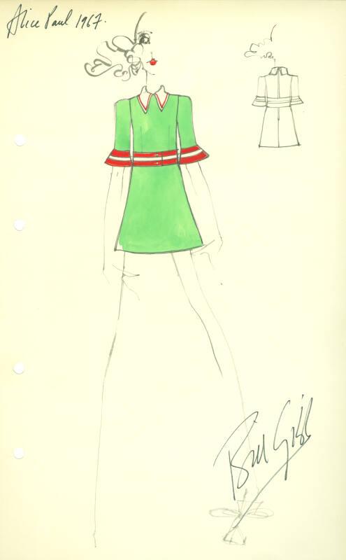 Drawing of Minidress for 'Alice Paul'