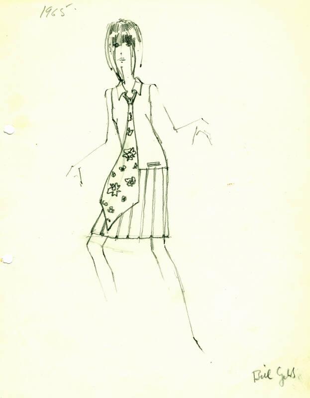 Drawing of Dress and Tie